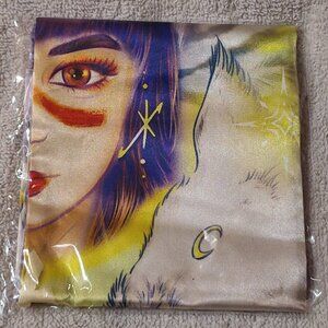 Oden’s Eye Giant Wolves Scarf Square Silk Satin Legendary Diversa NEW